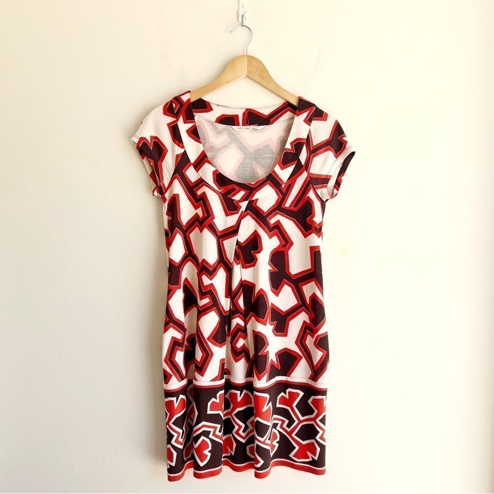 Diane Von Furstenberg Vintage Art Deco Mid Century 60s Dress